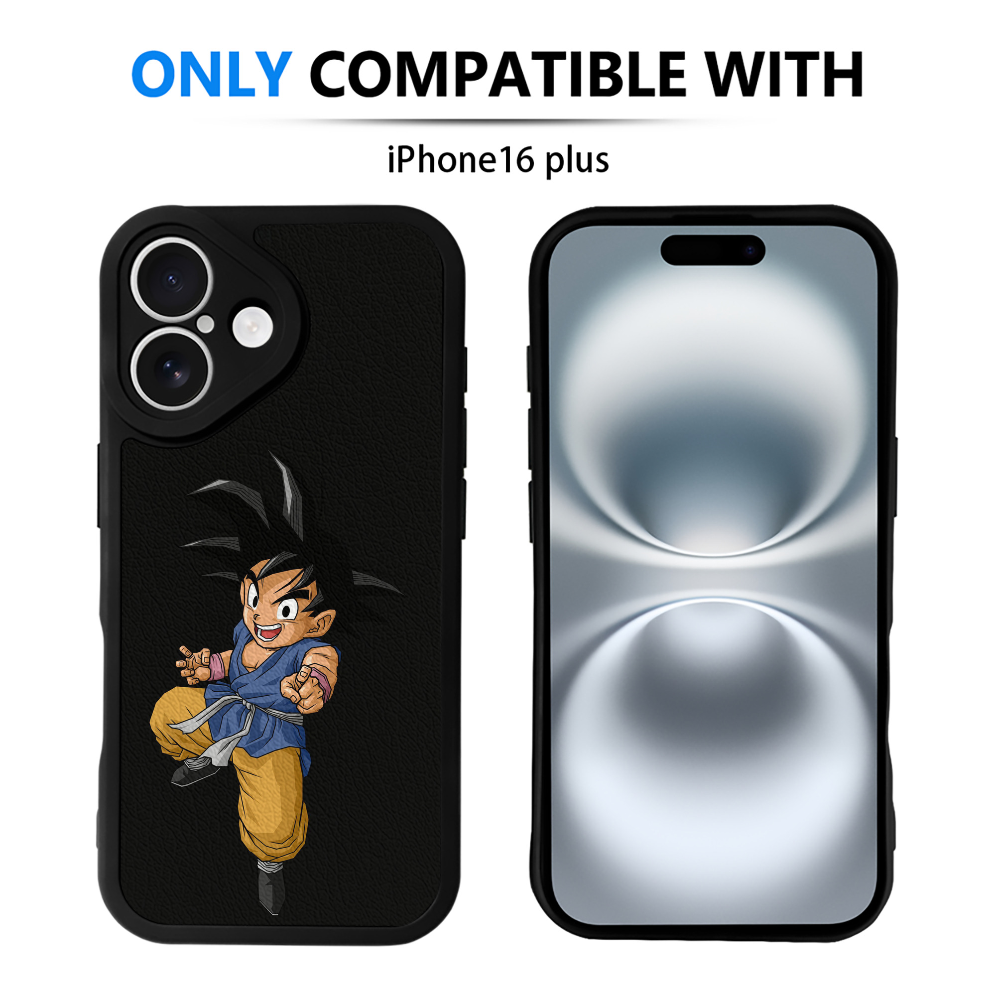 （画像用） ドラゴンボール 孫悟空（そん ごくう）Son Goku カカロット DRAGON BALL Kakarotto 【iPhone 16シリーズ対応】シリコンスマホケース（レザー調） 材質：シリコン